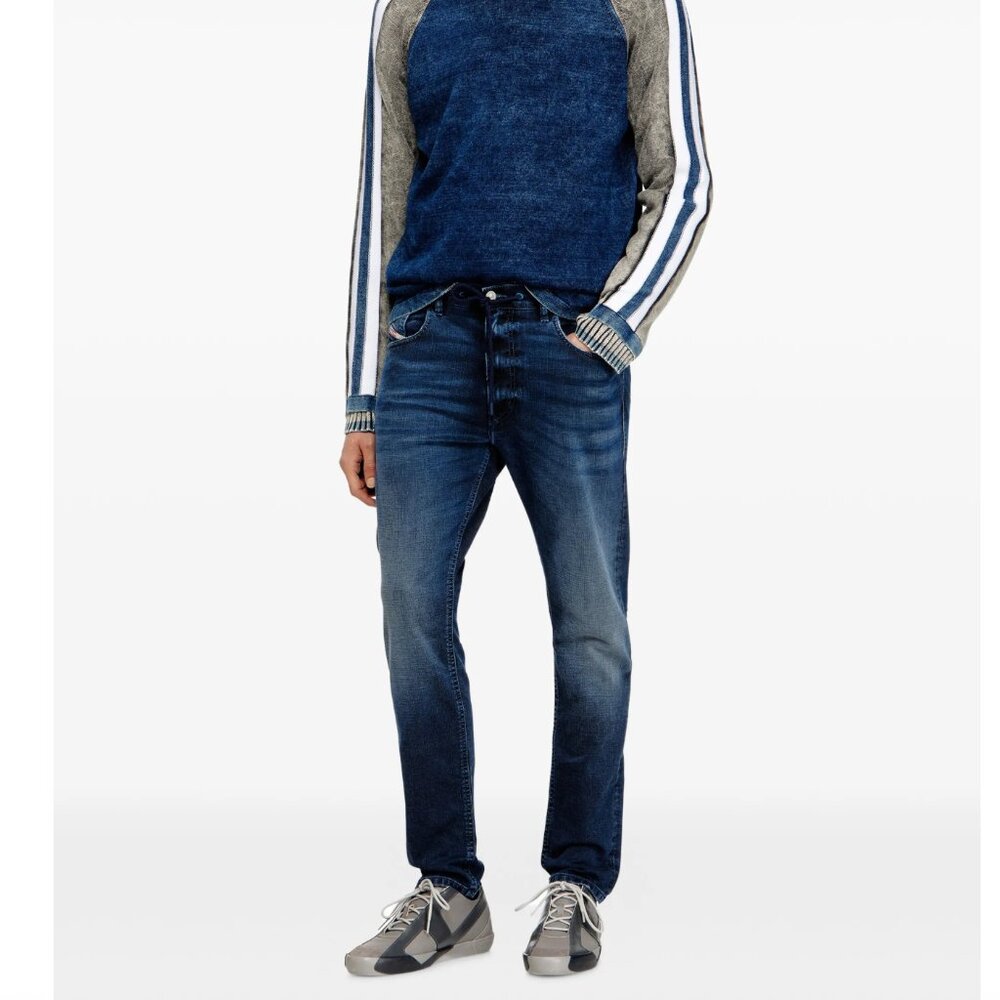 Diesel Krooley Jogger Jeans in Dark Distressed Wash Size 32 (25" Inseam)